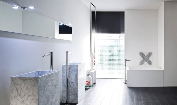 minimalismus bad möbel italienisch rexa design waschbecken