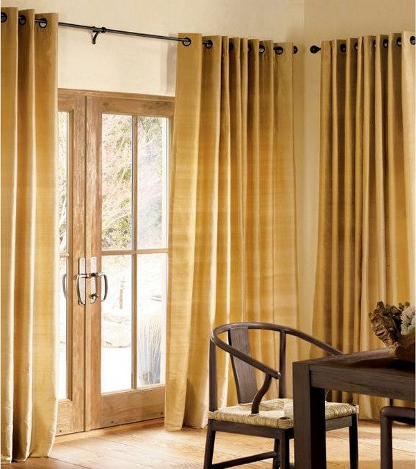 moderne Gardinen durchscheinend Senft Farbe Türen Garten