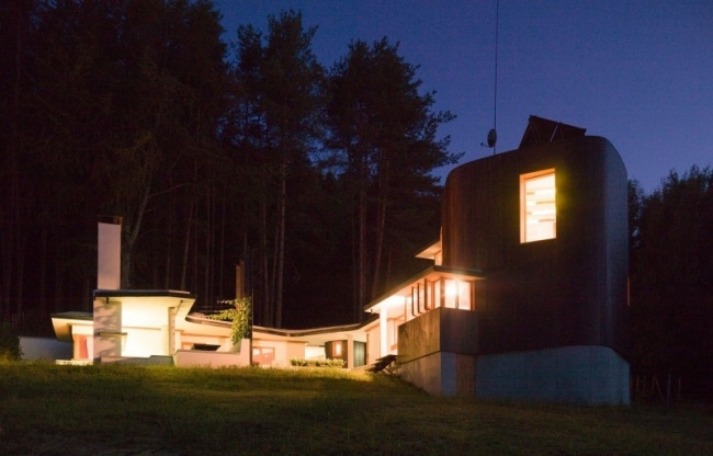 Designer Hütte Fischerhaus-Ufer See-Nach Beleuchtung