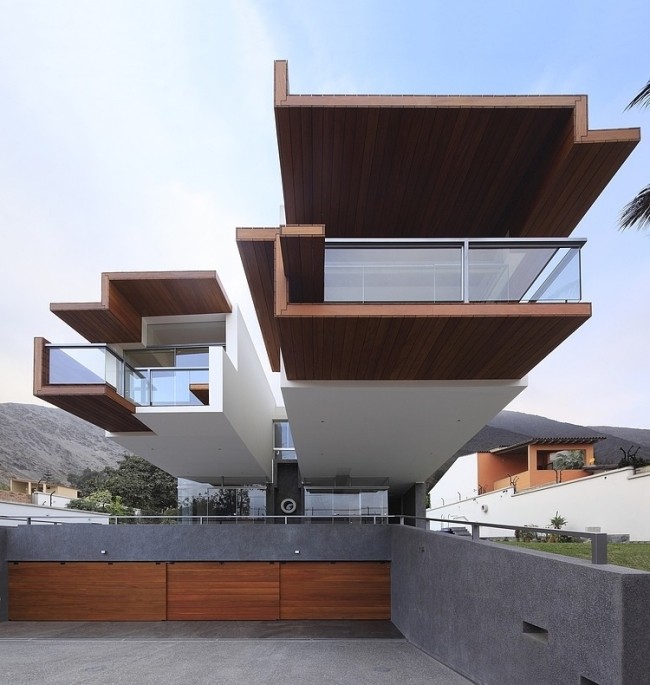 modernes einfamilienhaus longhi architekten peru freischwebende terrassen