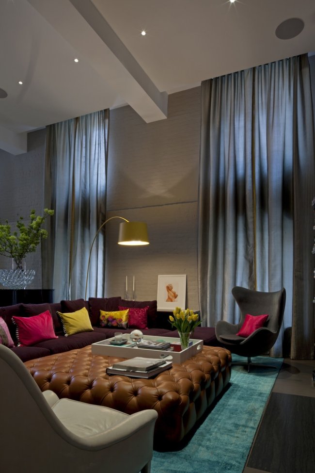modernes wohnzimmer wohnideen textilien 2013 farben