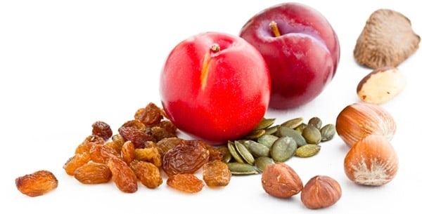 schnell und gesund abnehmen äpfel getrocknetes obst ausgewogen tagesmenü