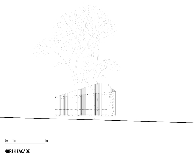 sommerhaus plan khachaturian architects nordfassade