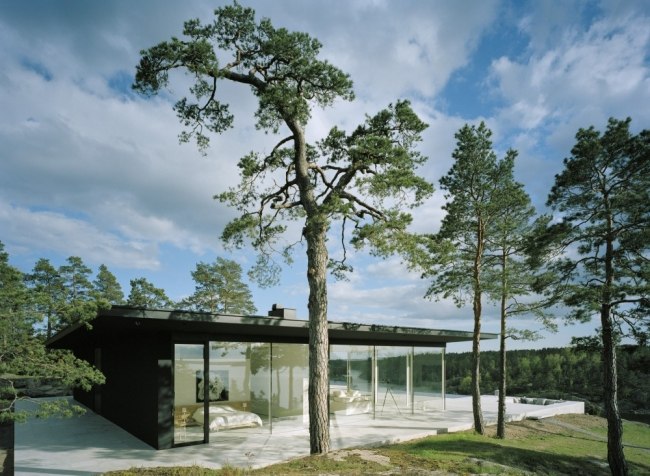 villa verglast minimalistische einrichtung john robert nilsson arkitektkontor