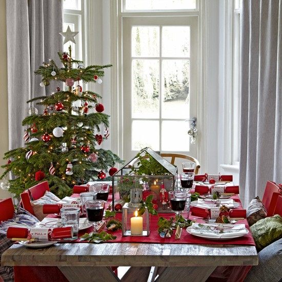 weihnachten rot gruen knallbonbons tannenbaum kerzenhalter