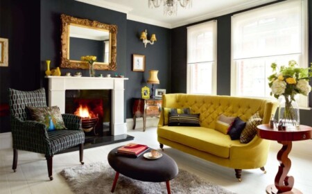 wohnzimmer-viktorianischen-stil-moderne-twist-schwarz-gelb