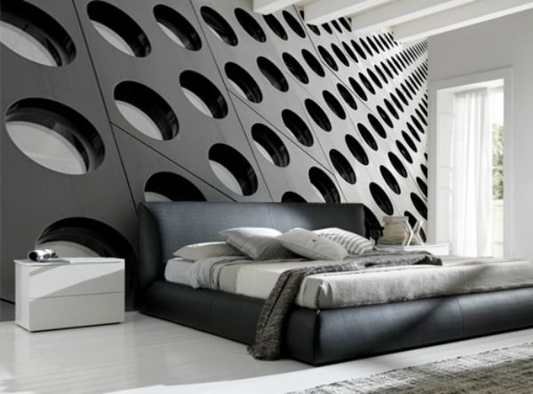 3d-tapete Wanddesign-gestaltung ideen architektonische Strukturen Perspektive