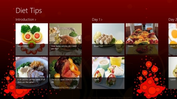 App-Diet Tips Bilder-Video Material-Berater online web kostenlos
