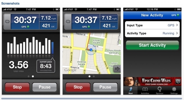 Application Smartphone-Android runkeeper-Fitness Tipps Daten Joggen