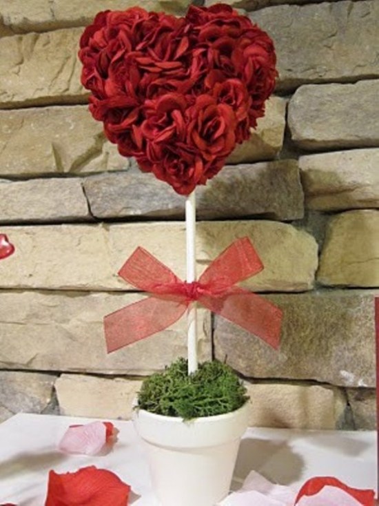 strauß Deko-Herz Artikel-Valentinstag Schmuck-geschenk Schleife rot binden