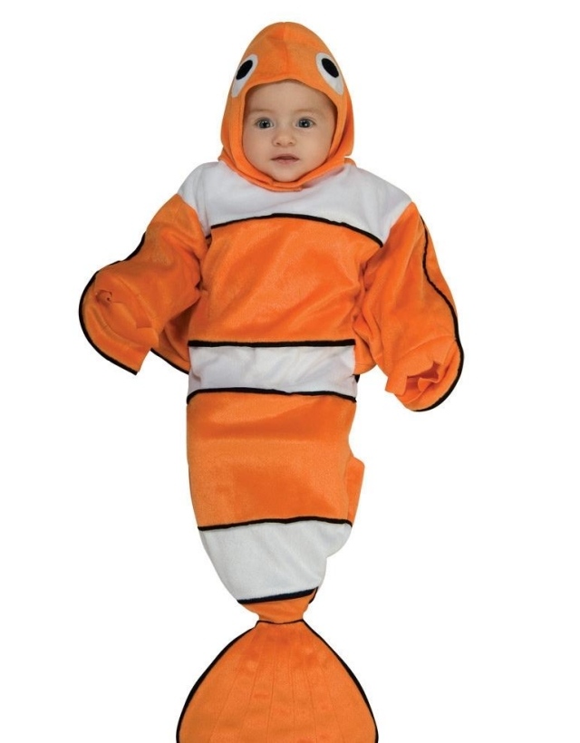 Baby Fisch-Kostüme ideen originell Fasching-Karneval-orange 