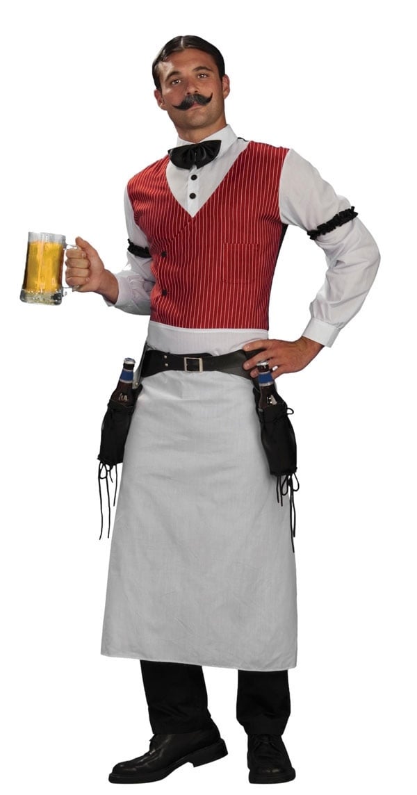 Barkeeper Schnurrbart-kostüme modern Männer Fasching-originelle Ideen