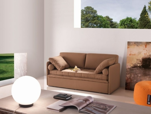 Sofa Design Ideen Schlaffunktion kleines Wohnzimmer