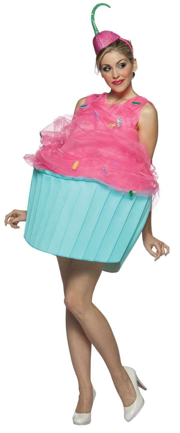 Damenkostüm pink blau Cupcake-Fasching Frauen ideen-Verkleidung