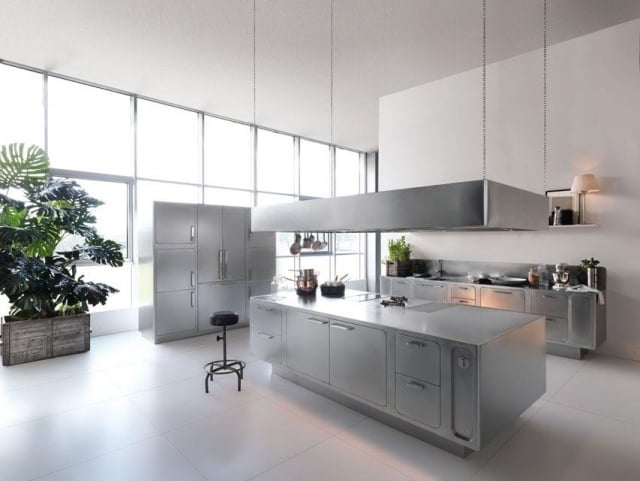 Edelstahl Küchenmöbel modernes design kochinsel einheiten Abimis prisma