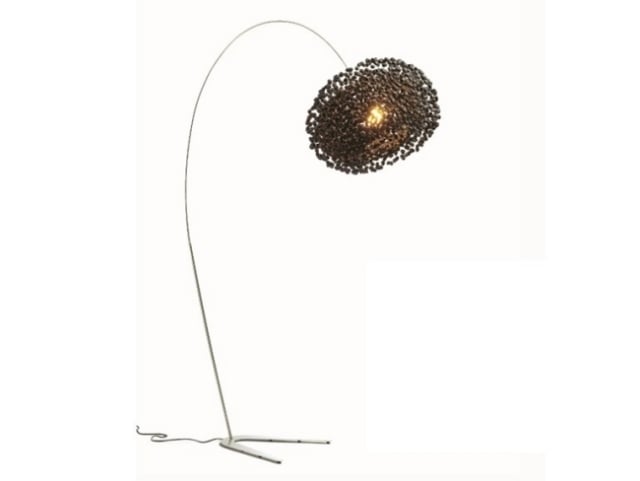 Edelstahl-Stehleuchte Design-Trends Lampenschirm Ebony-Sky Ango