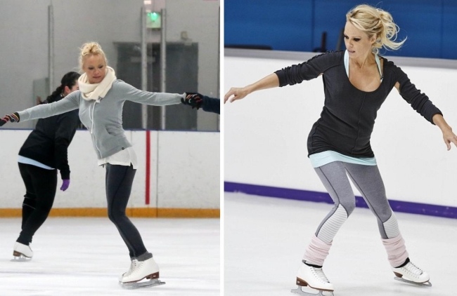 Eislaufen Abnehmen Ideen Tv Shau-Pamela Anderson-Sport Aktivitäten-Tipps