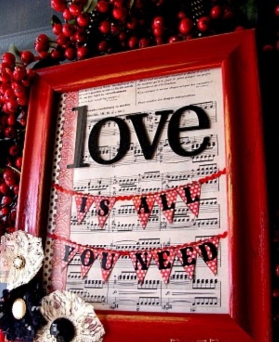 Haus Dekoration-Ideen Valentinstag schmücken festlich-Farben Geschenke ideen