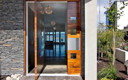 Massivholz-Tür Design-Wohnungseingangstür EInfamilienhaus modern