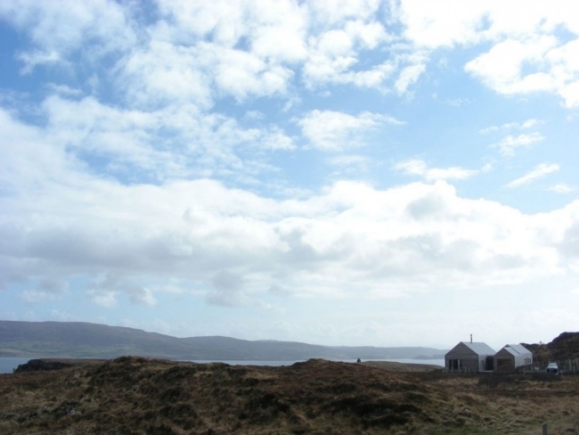 Haus auf Insel-Skye Schottland-traditioneller Stil Borreraig