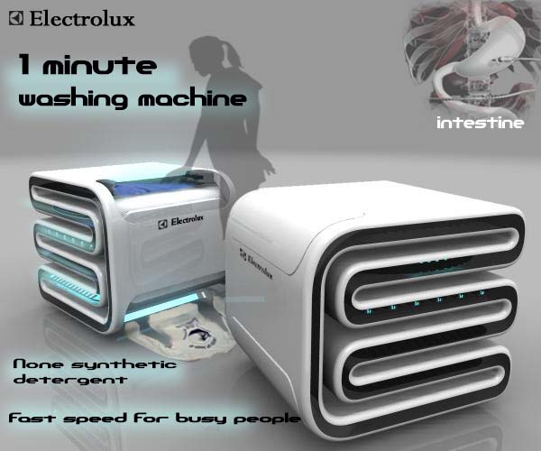 Hightech-Waschmaschinen Zukunft minute electrolux weiss