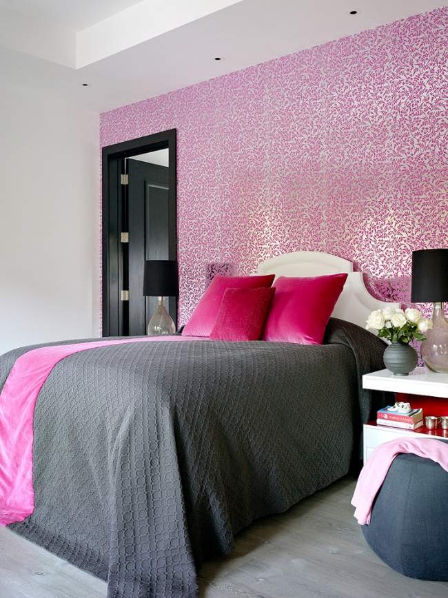 Jasmin CS Cole Son rosa-tapeten-schlafzimmer grau kombination