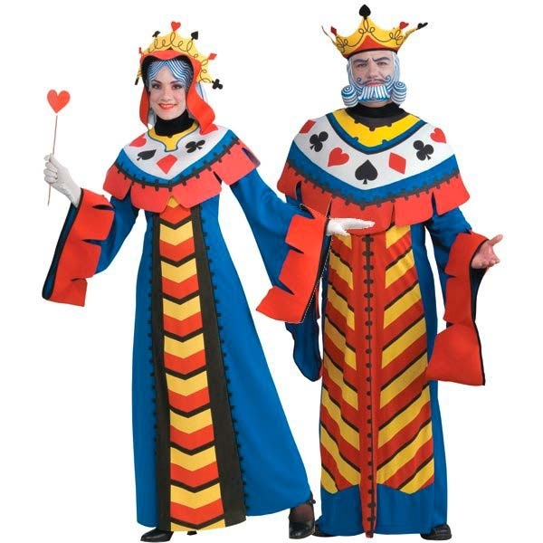 Karnevalkostüme ideen modern Paare Dame-König Spielkarten