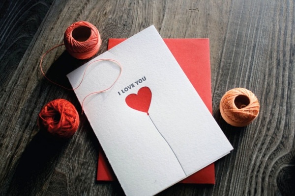 Valentinskarte Bastelideen zum Valentinstag-Deko Geschenk