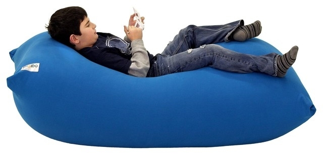 Kinder Sitzkissen Sack-blau-Füllung ergonomische-Form Yogibo