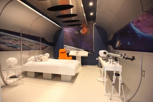 Kinderzimmer Einrichtung Raumschiff ideen Licht Gestaltung Bayless-Custom-Homes