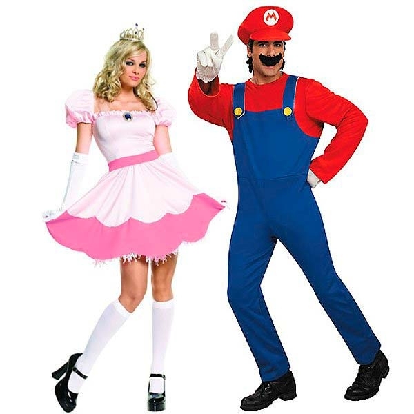 Paare-Ideen Super-Mario Männerkostüm Prinzessin Mädchenkostüm