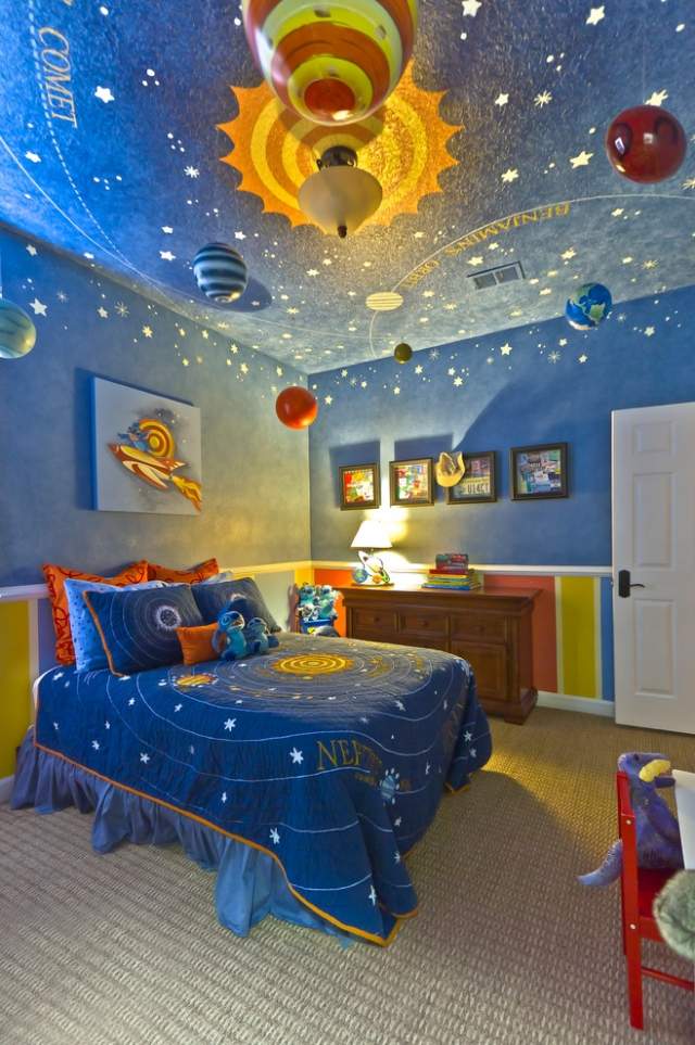 Licht im Kinderzimmer-Weltraum Deckenleuchte gestaltung modern-Hobus-Homes