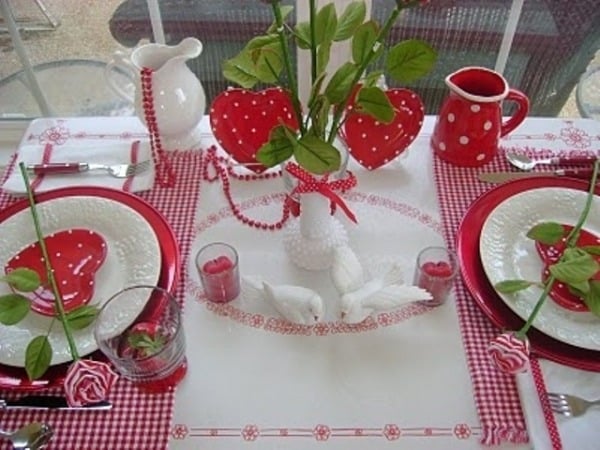tauben Figuren Tisch-Dekoartikel Valentinstag-Blumenstrauß Geschenkideen