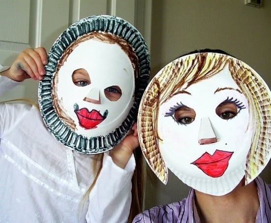 selber machen Lustige Masken-zum Nachbasteln-Ideen Fasching-accessoires 