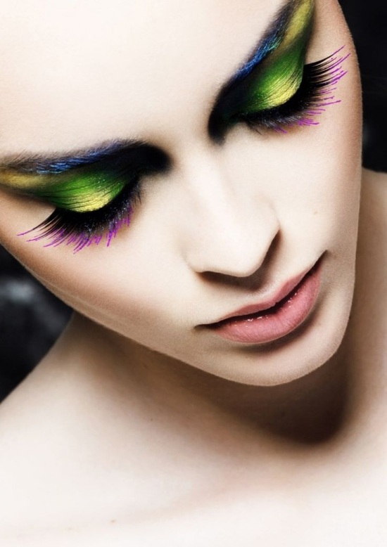 Schminktipps für Party Make-Up Make Up-grün elegant Silvester Party Schminke
