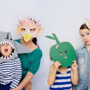 Masken aus Papier-Basteln Ideen faschingsparty