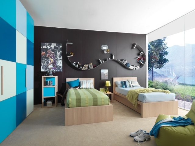 Massivholz Betten-kinderzimmer einrichten-Jungenzimmer möbel design