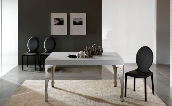 Möbel-Esstimmer esstisch Luxury-Big Beine-Teppich boden Designideen