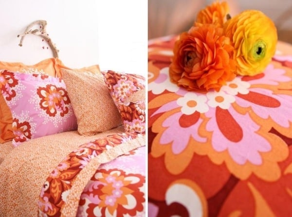 Orangerot Kissen-Bettwäsche Bettüberwurf-Wohntextilien Eigenschaften