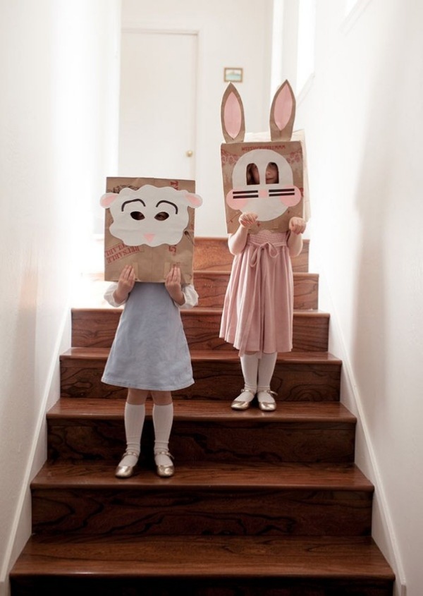 Kostümideen kinder Fasching-selbstgemacht Karton-Maske Tiermaske