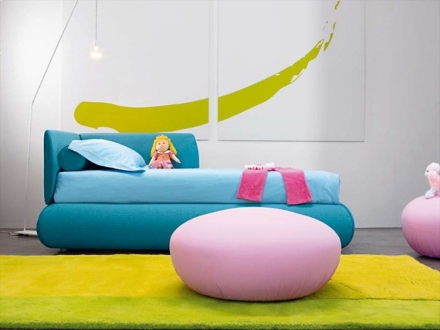 Polsterbett Kinderzimmer-Möbel ideen Design Kinderbett-CANDY Bonaldo sitzsack