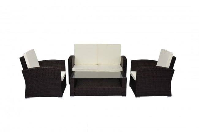 Rattan lounge möbeln terrasse 4-teilig sofa tisch 