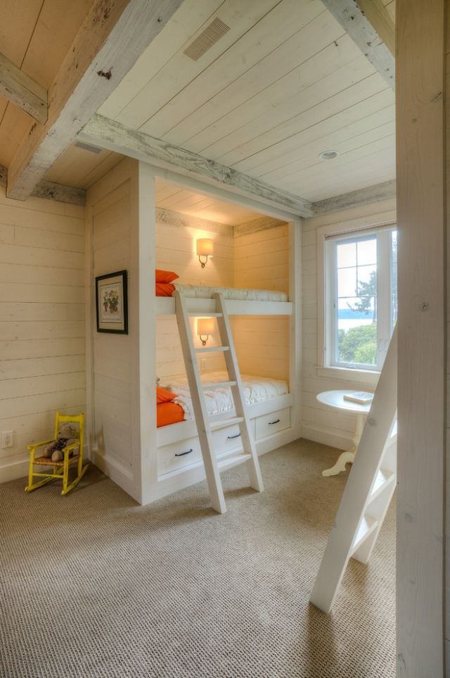 Kinderzimmer-Design möbel Etagenbett-weiß holz-RGN Construction