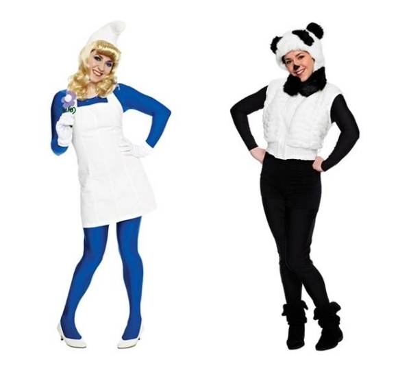 Hut Schlumpfine Kostüm Damen-Fasching ideen-Panda Kostüm