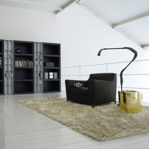 wohnzimmer einrichten Sessel-ergonomisch rechteckig-RIVE DROITE-Didier Gomez