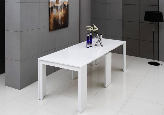 Tisch ausziehbar weiß Möbel Design-modern Esszimmer gestaltung ideen