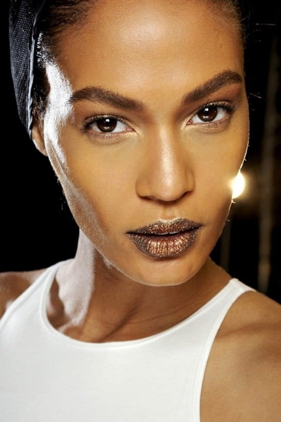 Trendig Make Up-2013 2014 Goldene Glitzerpartikel Lippenstift Lippliner