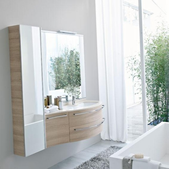 Waschbecken Tisch schrank ideen Holz Italienisches Design-Bad