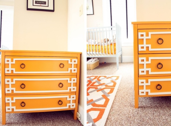 alte kommode aufpeppen ideen moebel babyzimmer orange
