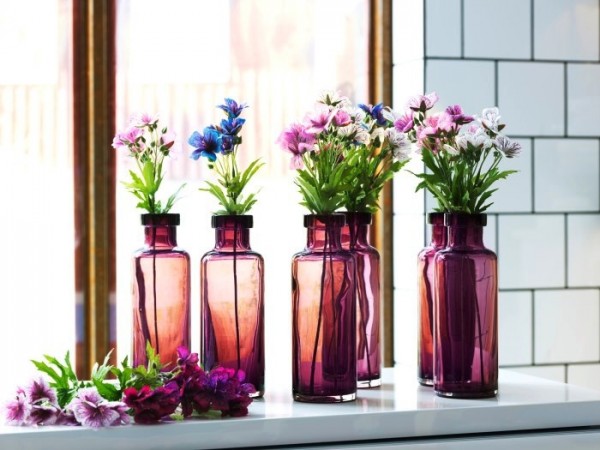 blumen dekoration lila gebrauchte rezykliert natürliche dekoration